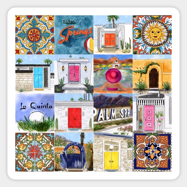 Palm Springs Talavera Sticker by kschowe